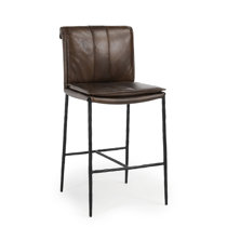 Full grain leather on sale bar stools